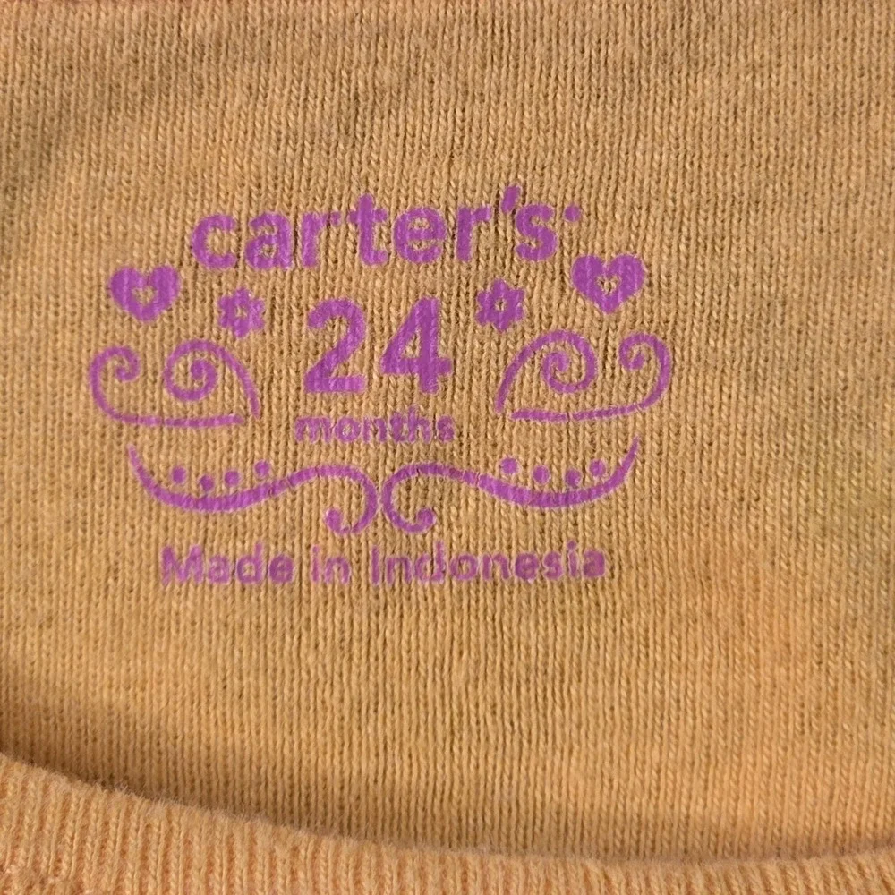 Carter's Orange Flower Shirt & Floral Skort Set Toddler Girl 24M Summer‎ Casual - Picture 7 of 15